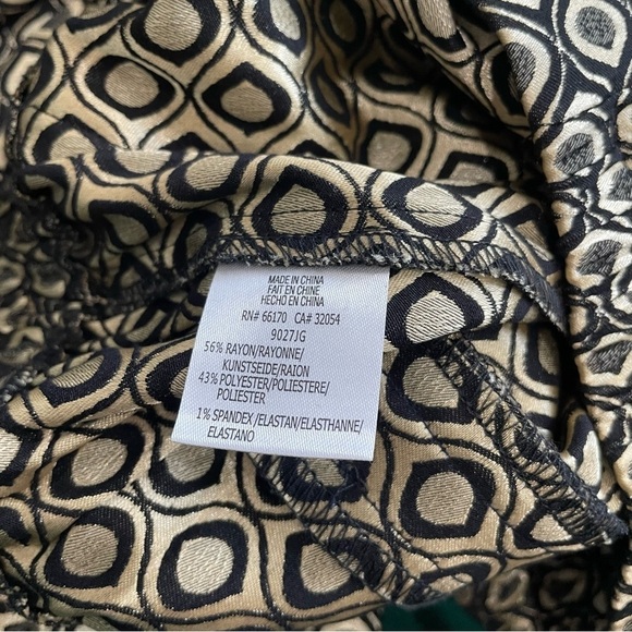 Anthropologie Gold Black Larkin Jacquard Tapered Trouser Pants NWT Size XS - Picture 8 of 10